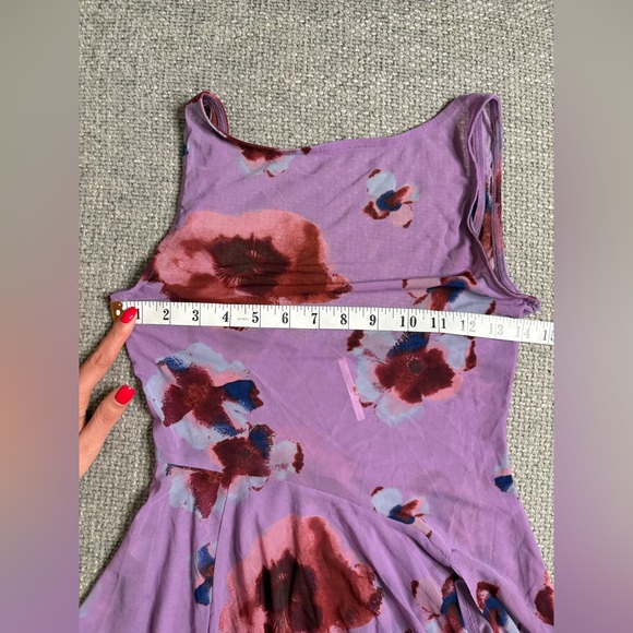 Free People Chrissy Tunic Twilight Combo Sheer Mesh Peplum Top Size Small - Picture 4 of 13